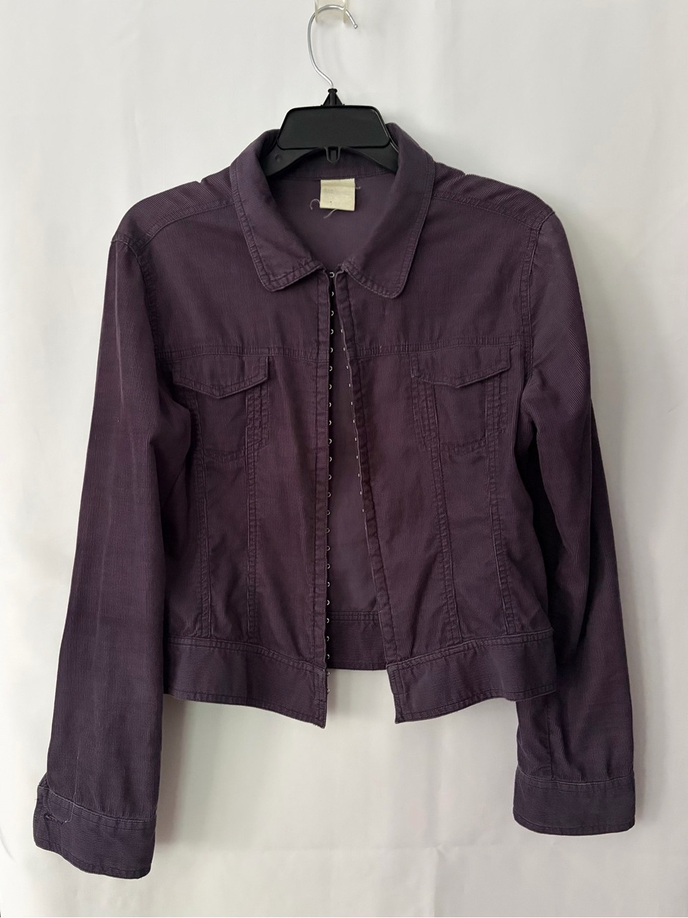 Vintage Dark Blue Purple Cordurouy Utility Jacket Womens